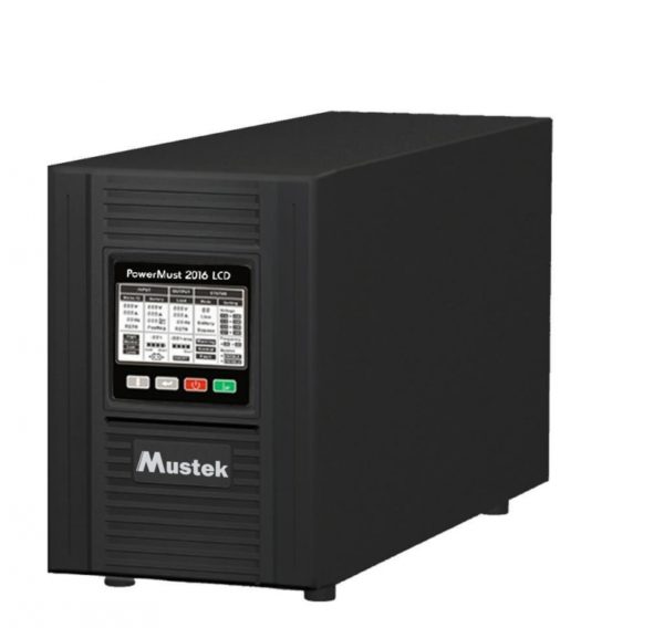 UPS MUSTEK PowerMust 2016 online LCD (2KVA), IEC, "98-ONC-X2016" (include timbru verde 3 lei)